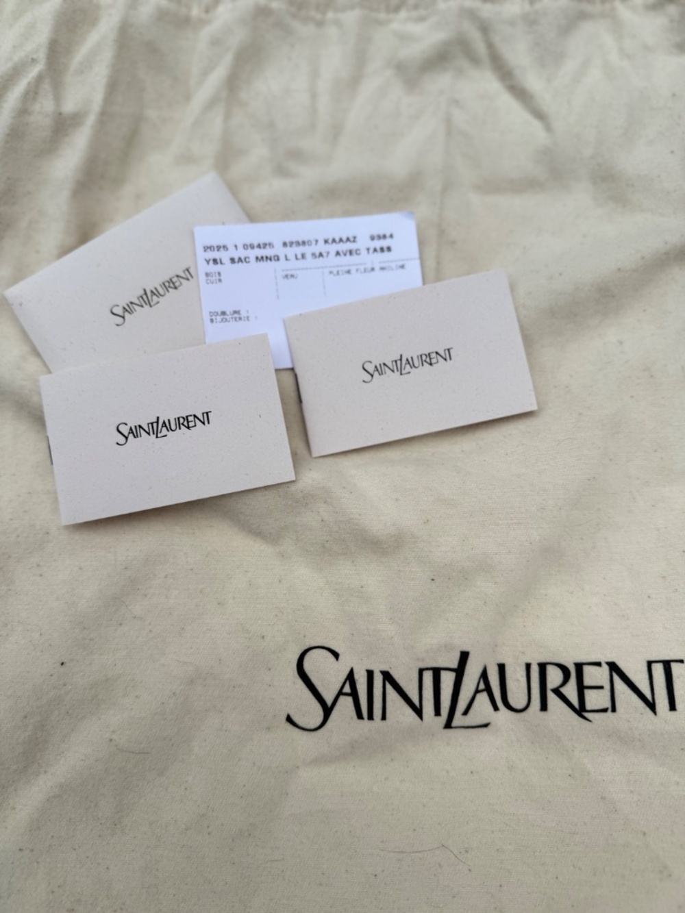 EUC Saint Laurent YSL - Le 5 a 7 Large Wood Bead Bag in Light Wood! Very Rare! - Picture 10 of 10